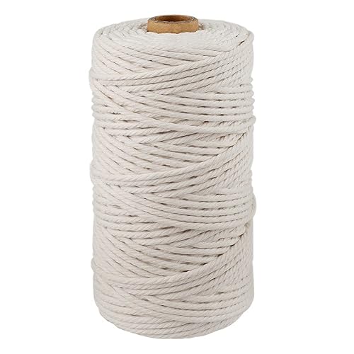 G2PLUS 328 Feet 3mm Natural Cotton String for Crafts,Gift Wrapping