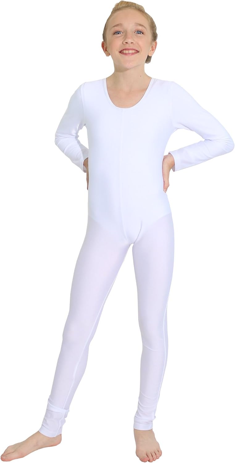 Danzcue Girls Long Sleeve Unitard Bodysuit Dancewear