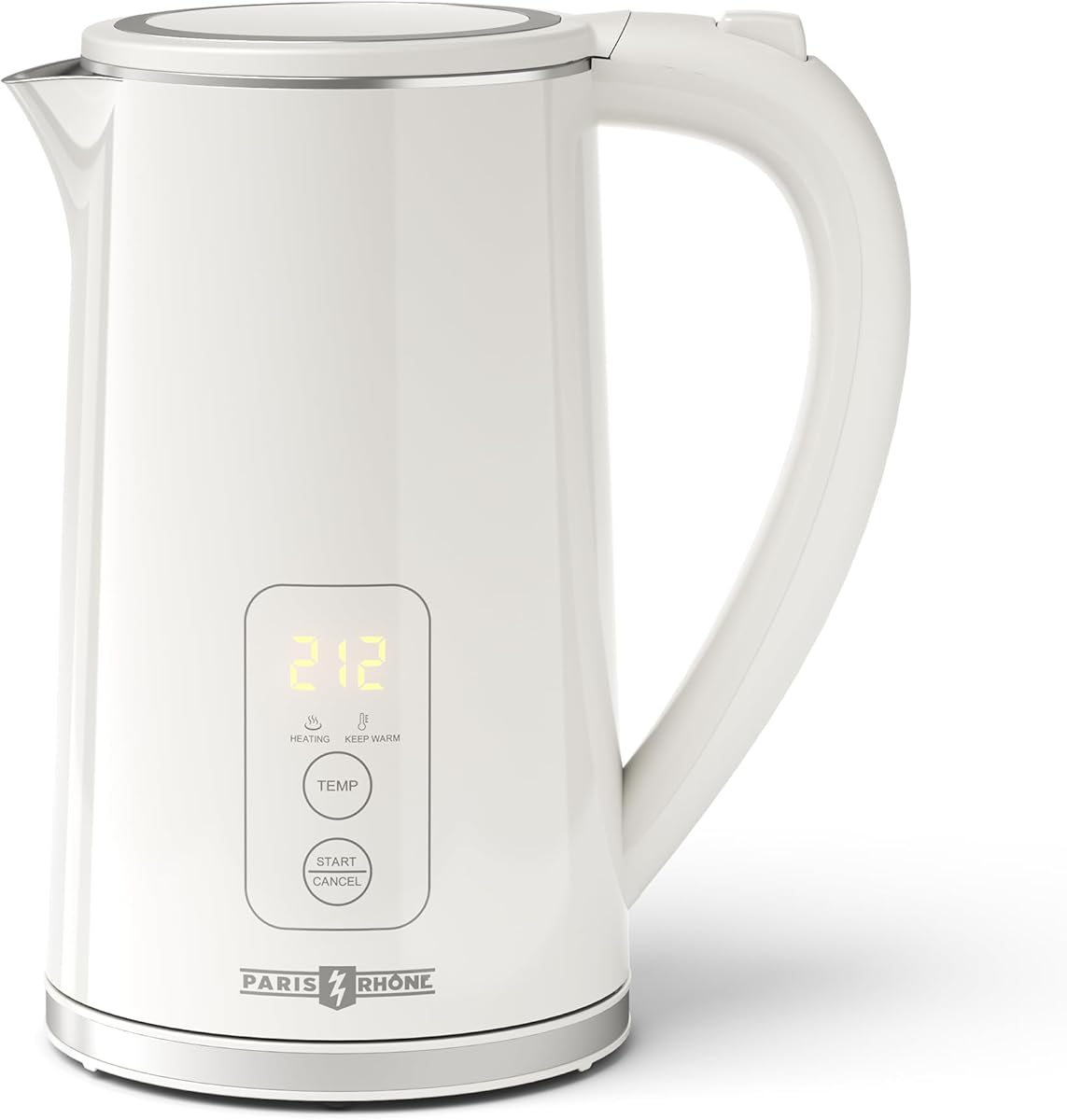 Electric Tea Kettle, 1.7L Larger Design Temperature Control Electric Kettle, 4H Keep Warm Water Boiler with 6 Presets, LED Screen Electric Kettles for Boiling Water, Boil-Dry Protection, BPA Free