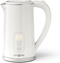 Electric Tea Kettle, 1.7L Larger Design Temperature Control Electric Kettle, 4H Keep Warm Water Boiler with 6 Presets, LED Screen Electric Kettles for Boiling Water, Boil-Dry Protection, BPA Free