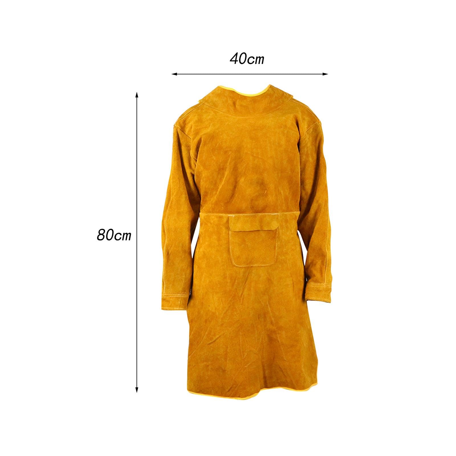 Delantal de Soldadura con Tirantes Ajustables Y Mangas Largas.