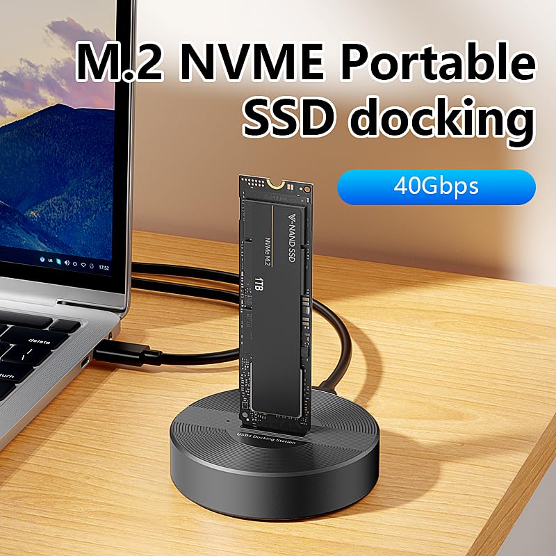Image of USB4.0 (USB-C) 40G Portable NVMe M-Key (B+M) / NVMe / PCIe SSD (22110, 2280, 2260, 2242, 2230) Ultra Fast External SSD Docking (Docking Only)
