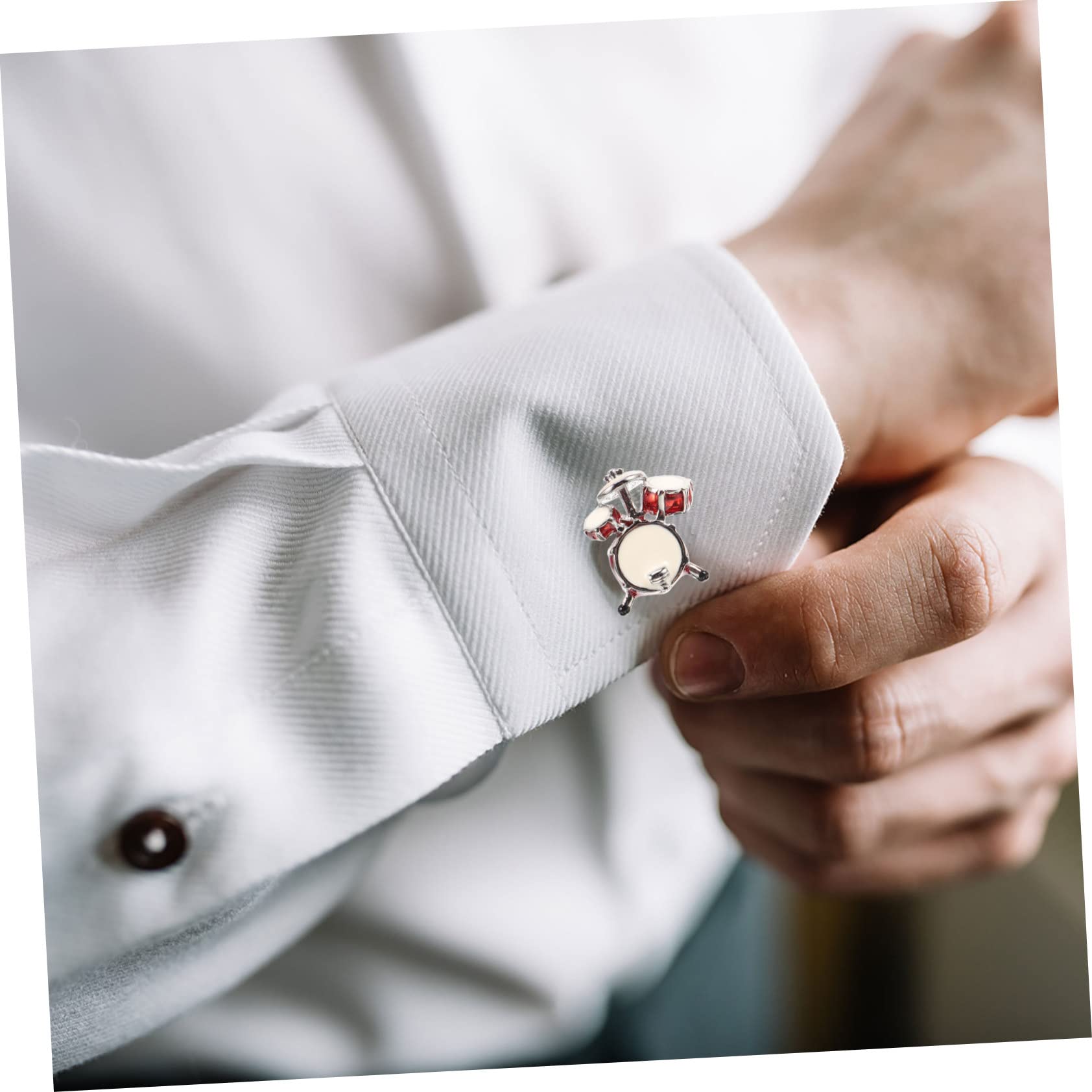 PACKOVE Gemelos De Tambor - Accesorio Accesorios De Traje Corbatas Para Hombres Clip De Corbata Para Hombre Gemelos De Traje Para Hombre Gemelos De Esmoquin Para Hombre