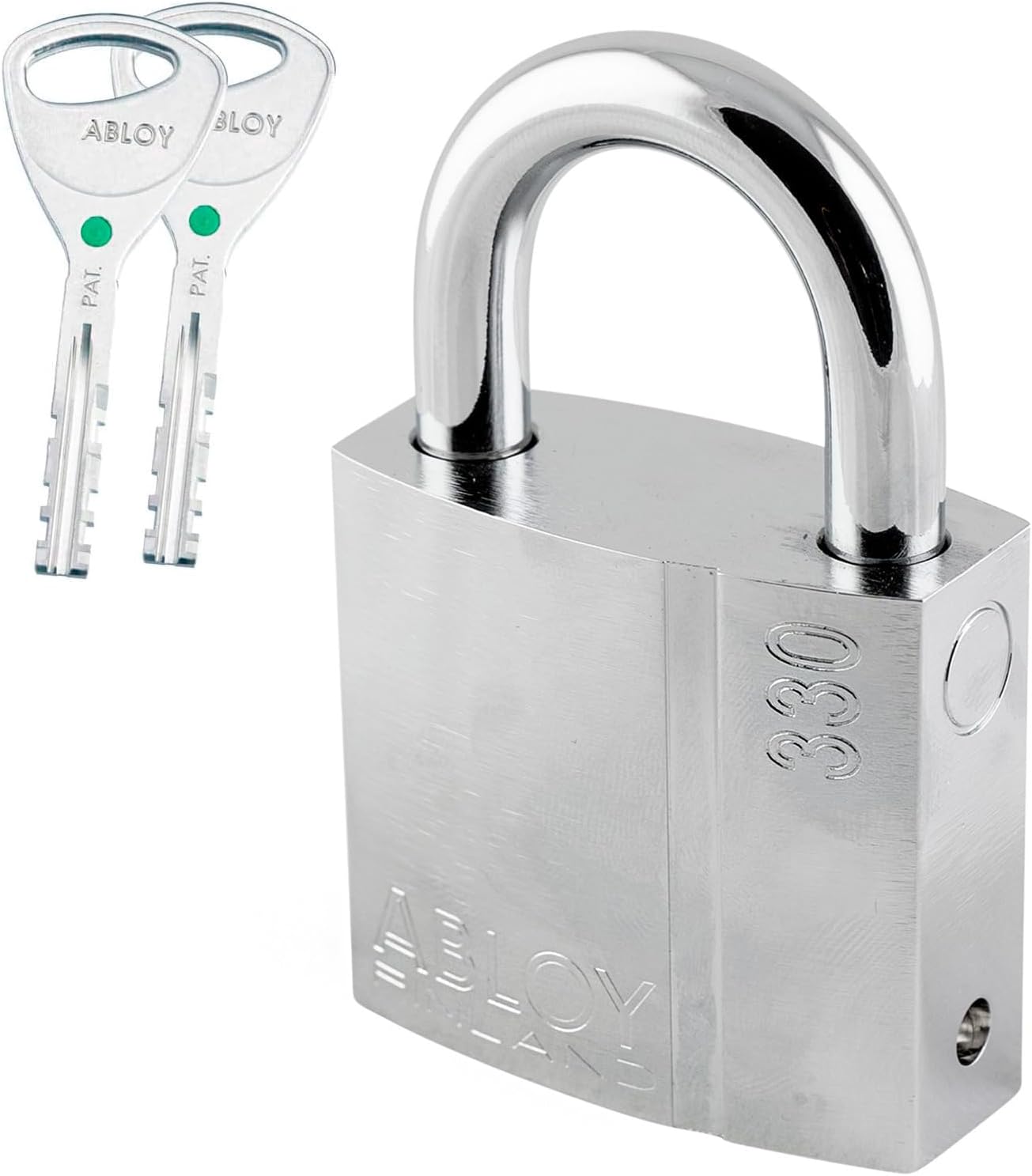 ENFORCER ABLOY 330-25 Padlock - High-Security Disc Tumbler Lock w/8mm Boron Steel Shackle - 1" Shackle Length - Anti-Tamper for Trucking, Rail - Bank-Safe Protection