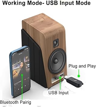 USB Bluetooth Receiver, Bluetooth 5.0 Wireless Audio Adapter 3.5mm Aux Adapter Handsfree Car Kit Music Receiver for Home/Car Stereo Sound System, Speaker Support Wireless Music&Handsfree Calls