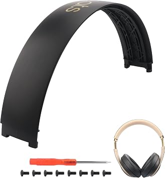 Studio 3 Headband Replacement Parts Accessories Studio 2 Head Band Repair Kit Compatible with Studio 3.0 / Studio 2.0 WirelessB0500 B0501 Top HeadbandStudio3-Black Gold
