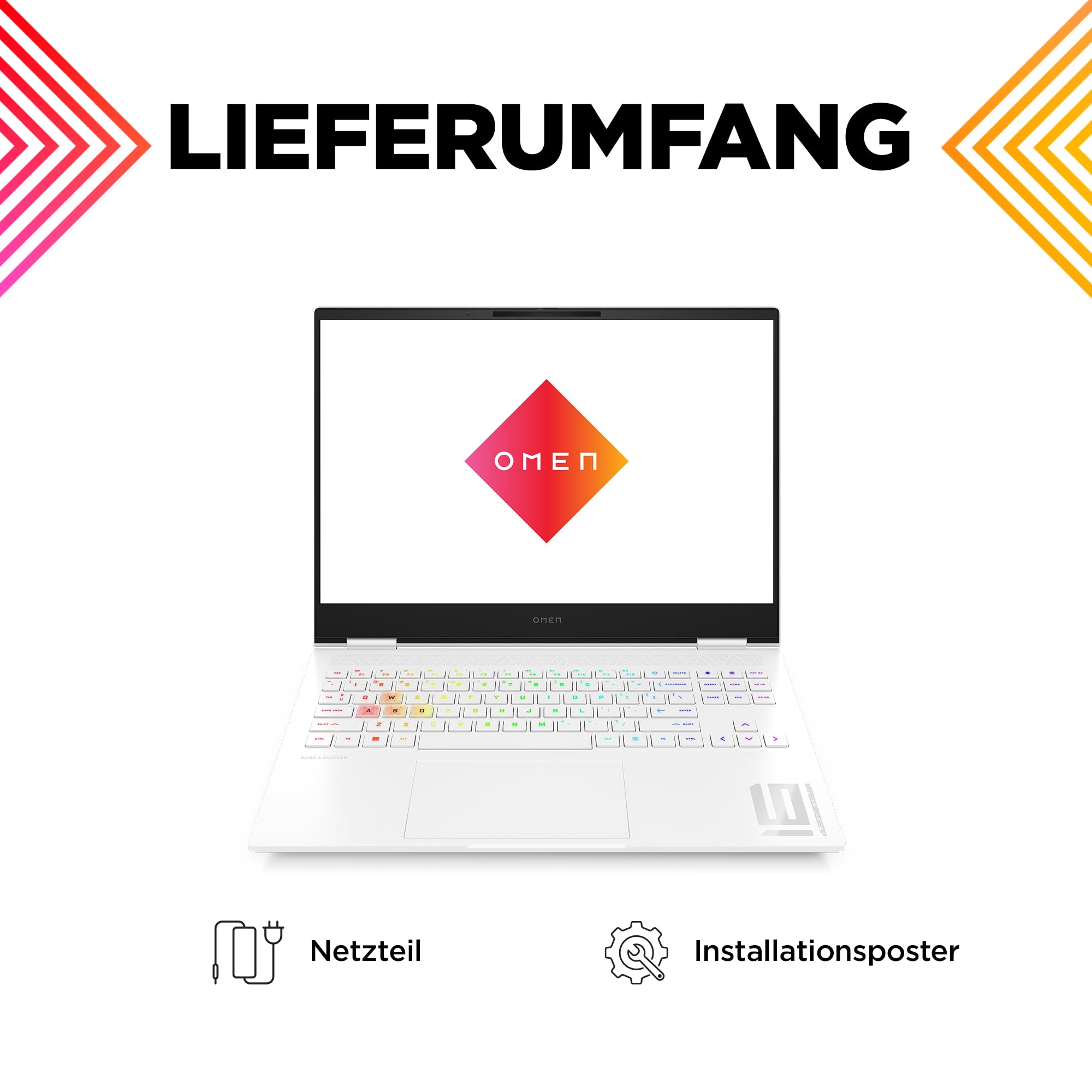 HP Omen Gaming Laptop | 16 Zoll WQXGA-240 Hz | Intel Core i7-14700HX | 32 GB DDR5 RAM | 1TB SSD | NVIDIA GeForce RTX 4060 (8GB) | QWERTZ | Windows 11 Home | Weiß