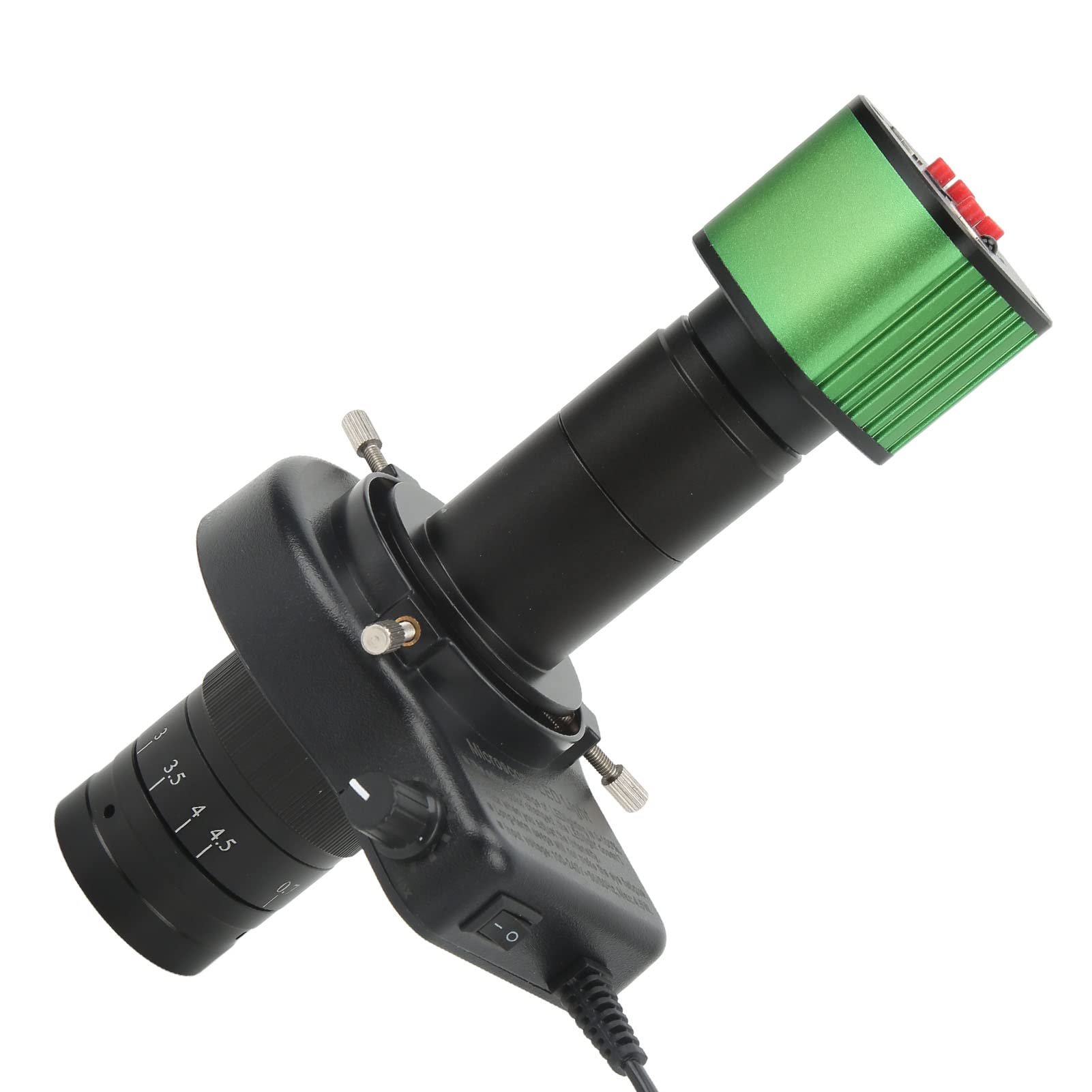Cámara de Microscopio Industrial HD 1080P 2K USB 10X-180X LongitudCompleta Zoom C Lente de Microscopio para Reparación de Teléfonos (Enchufe de la UE)