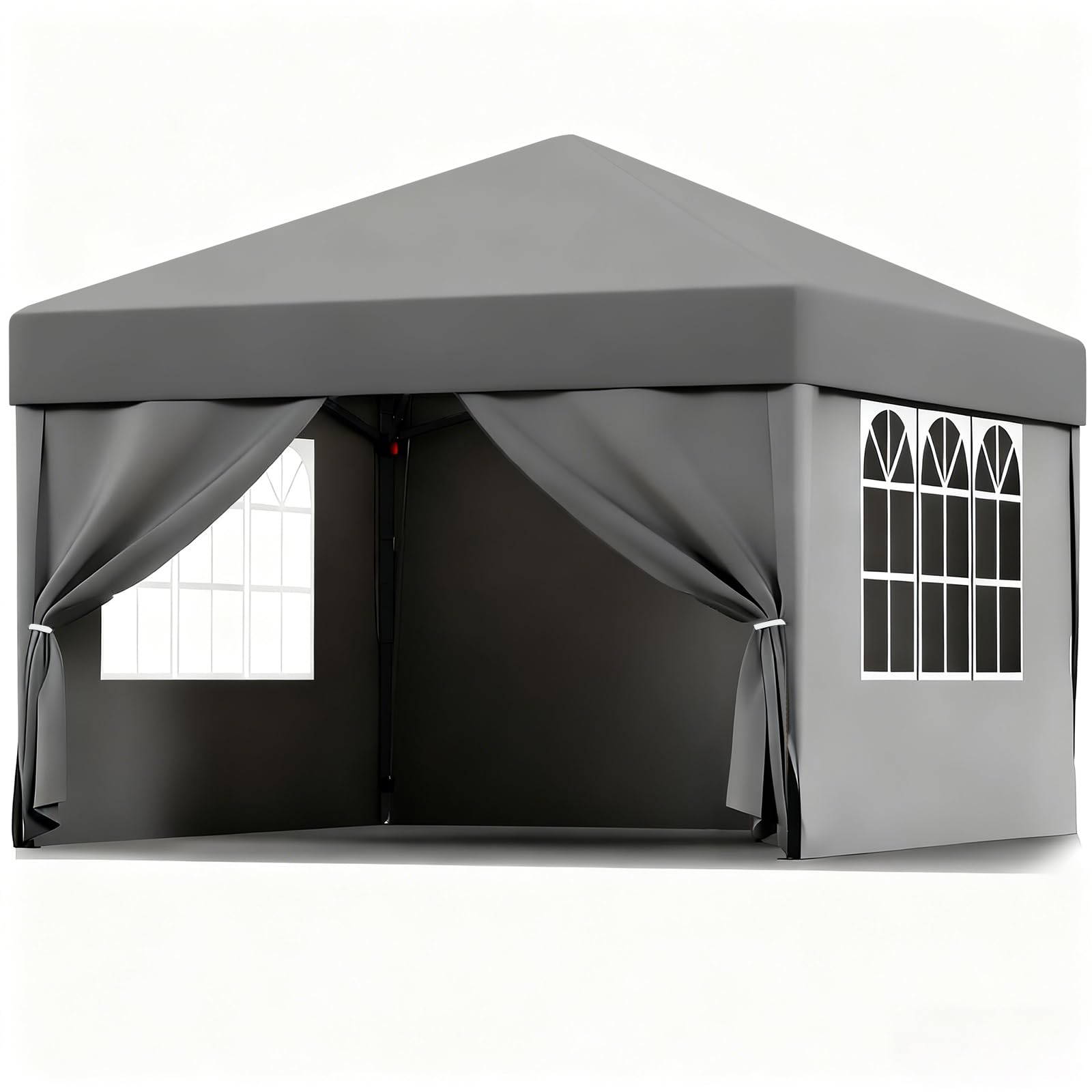 Tonnelle pliante 3x3 ISE barnum de jardin réglable avec rideaux amovibles