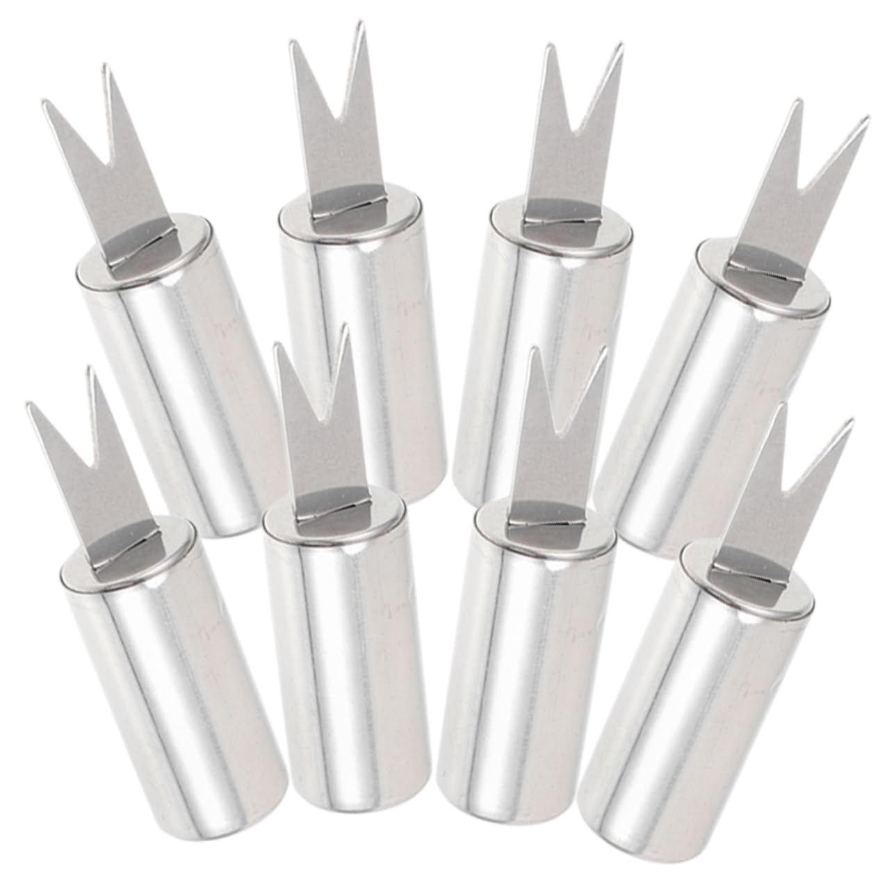 BCOATH 8pcs Stainless Steel Corn Forks Compact Bbq Skewers for Grilling Corn Fruits Snacks Ergonomic Design Easy to Clean Essential Bbq Accessories for Home Restaurant Use