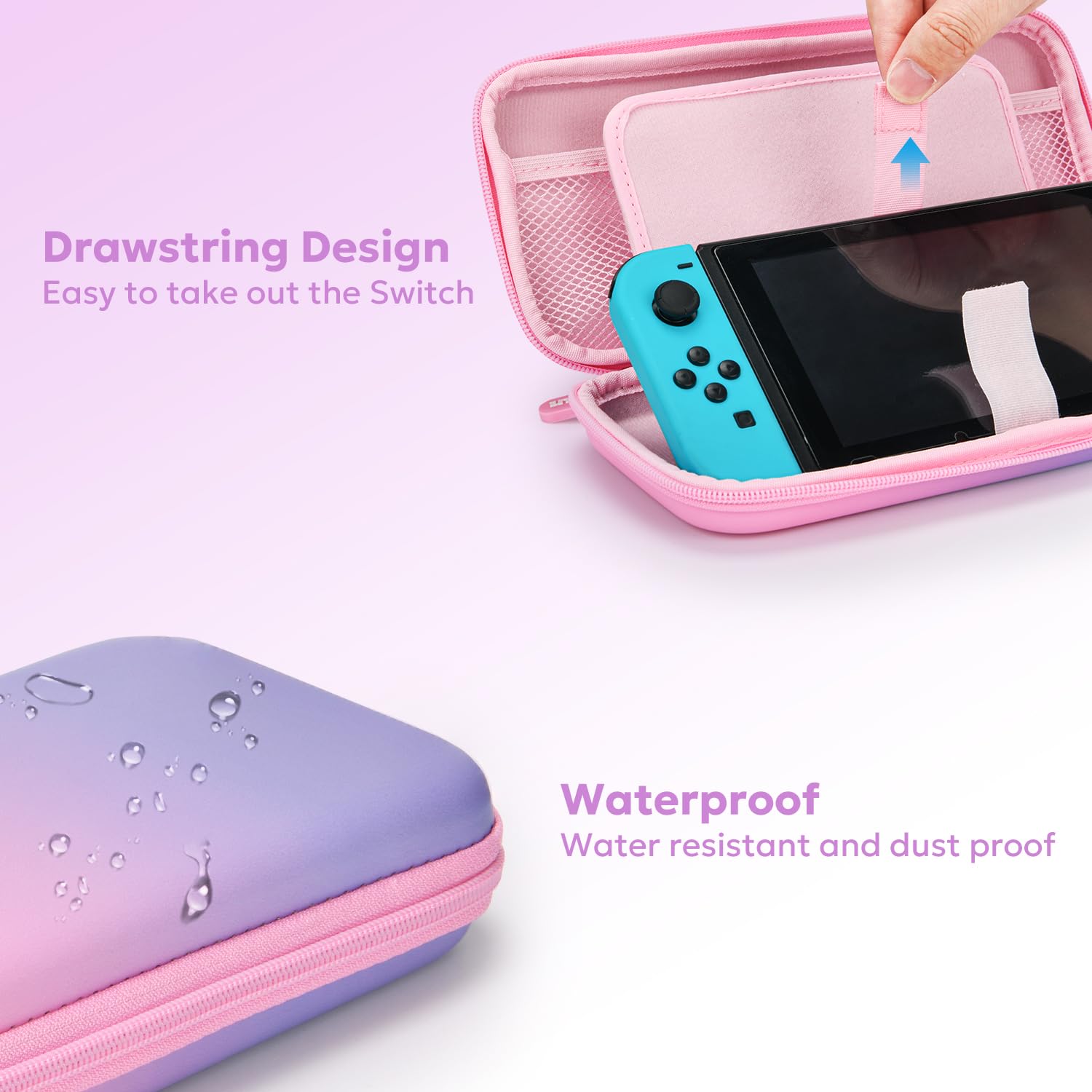 innoAura Custodia per switch NS, innoAura Switch, set di accessori con borsa per il trasporto, switch, custodia protettiva, protezione dello switch, custodia per switch
