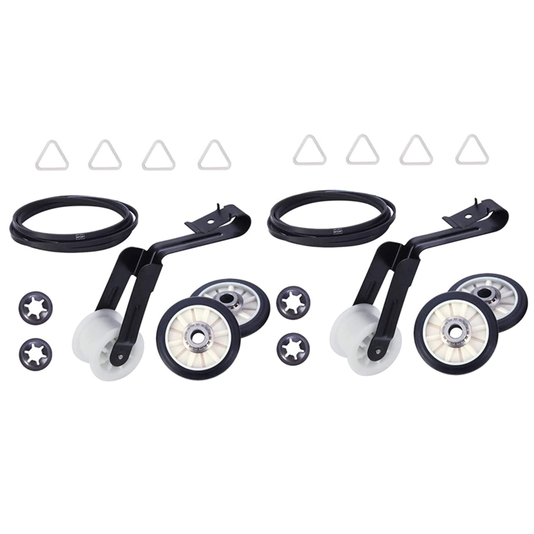 Hndhbfgrt 2X Dryer Belt Roller Kit for WPW10314173 W10314171 4392065 WP4392065 691366 341241 349241T