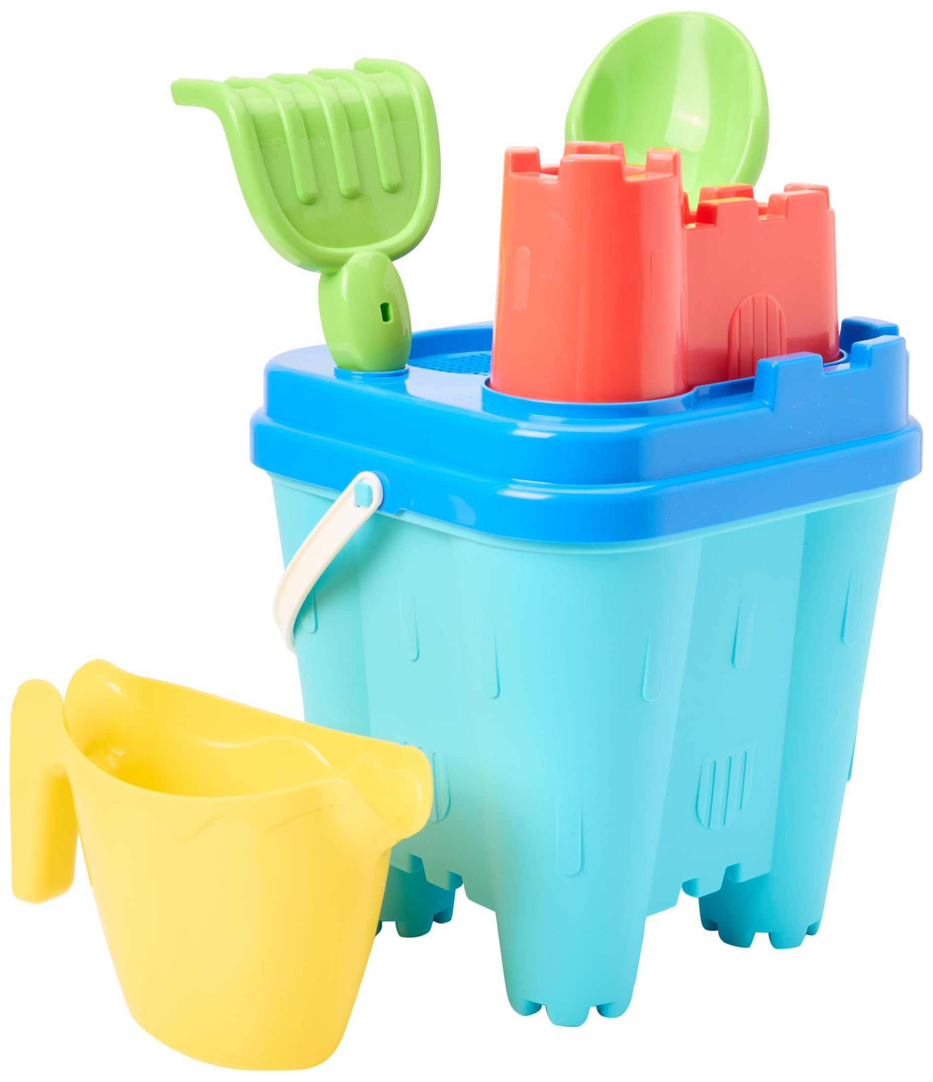 Ecoiffier- Cubo de Playa Castillo, con Regadera y Accesorios, Multicolor, 14 cm (Simba Toys 617)