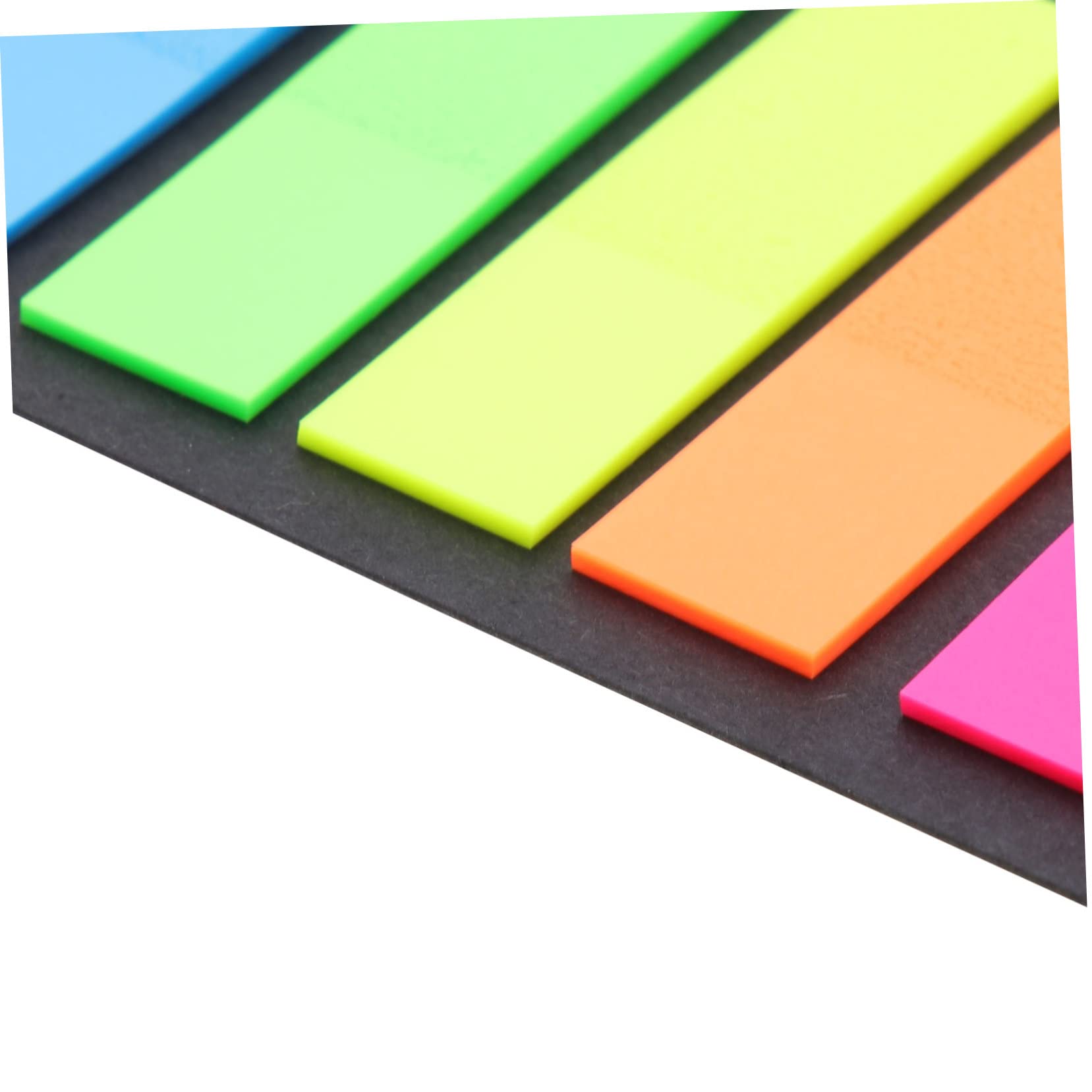 NUOBESTY 5pezzi Etichette Adesive Per Segnalibri Trasparenti e Fluorescenti Per Studenti e Insegnanti Per e Organizzazione e Documenti