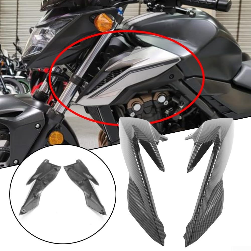 Kohlefaser Tankabdeckung Obere Verkleidung Lüftungsgitter Panel für Honda CB500F 2016-2018 ABS Kunststoff