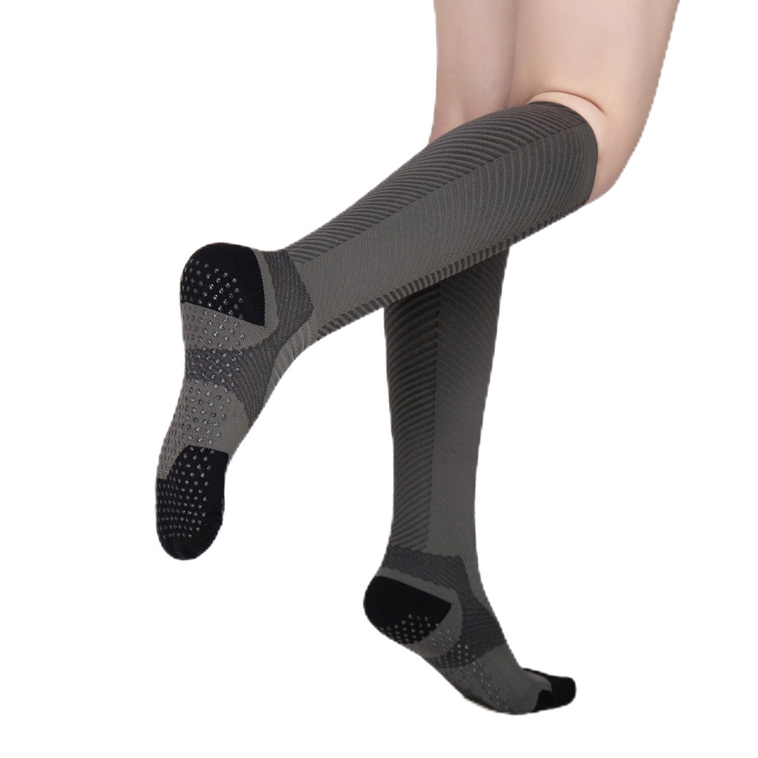 Anti-slip Compression socks for Women Men 20-30 mmHg Knee High 1 Pairs for Running,Athletic All Day Wear