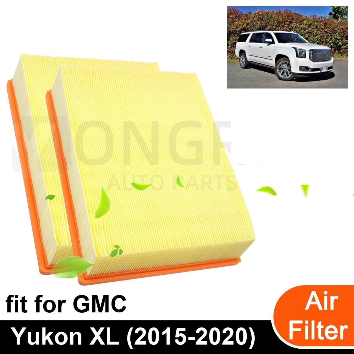 Filtro Abitacolo 2 pezzi di detergente per filtro motore auto adatto per GMC Yukon XL 2015-2020 OEM CA8755A 15908915 23349854 25332443 Filtro Abitacolo ai Carboni Attivi(5pcs)