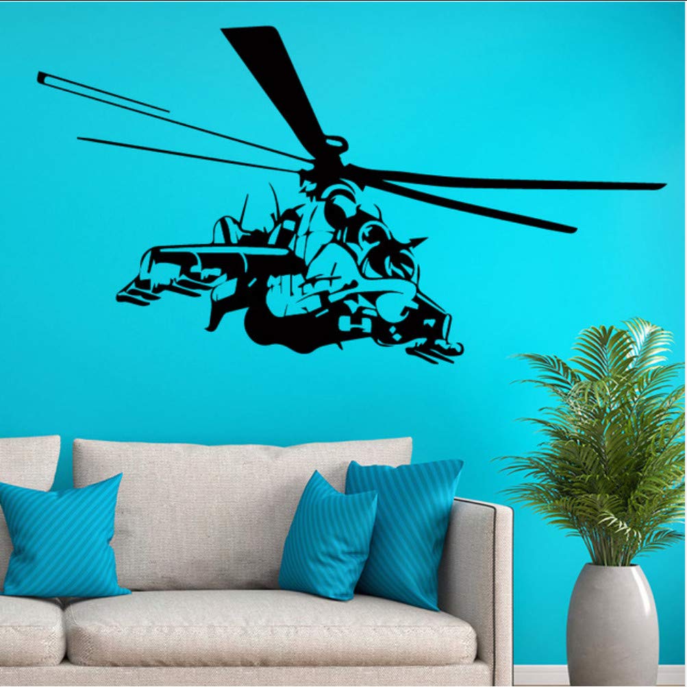 Ljtao Copter Wall Stickers for Kids Rooms Decor Background Wall Art Decal Living Room Decoration Removable Vinyl Art Stickers58X108Cm