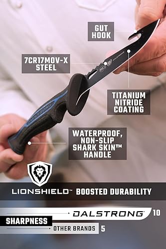 Miniatura 5 de Dalstrong Cuchillo de pescado con gancho para fileteado y limpieza - 5 pulgadas - Serie Night Shark - 7CR17MOV acero de alto carbono - Hoja