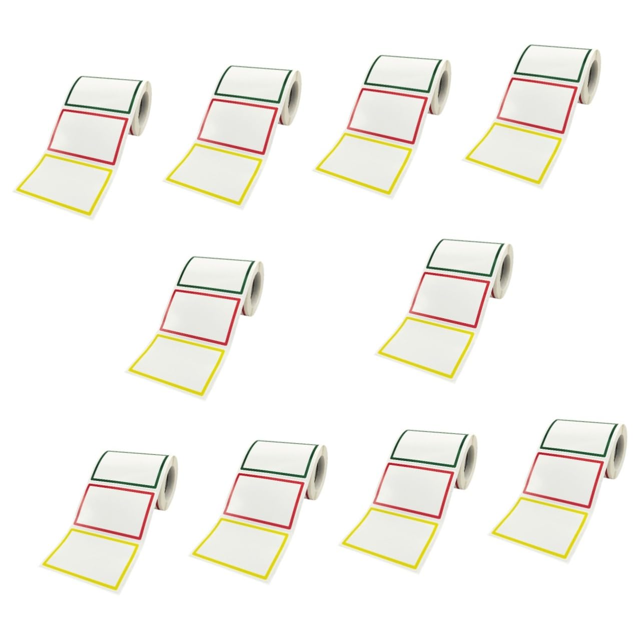 EXCEART 10rollen Bunte Cartoon Namensetiketten Selbstklebende Namensaufkleber Im Rollformat Für Schule Büro Und Partys Pro Langlebig Und Einfach Zu Beschriften