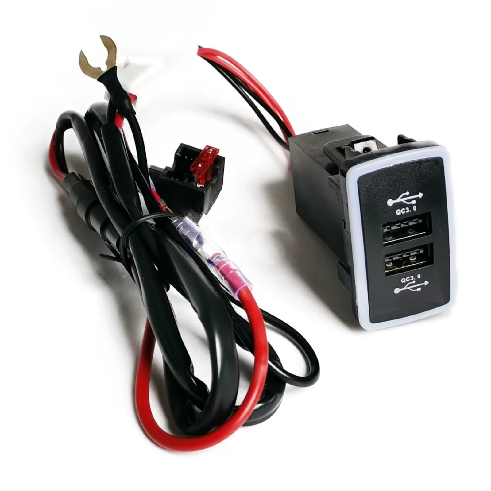 Consola USB Socket AUX Compatible Con Hrv Para Vezel 2008-2013 Coche Dual Para Cargador Enchufe QC3.0 Adaptador Salida Carga Teléfono Puerto USB AUX Jack