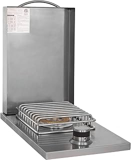 Blaze Grills BLZ-SB1-LP 12,000 BTU Drop In Stainless Steel Conventional Propane Gas Single Side Burner Cooking Accessory with Closing Shield Cover