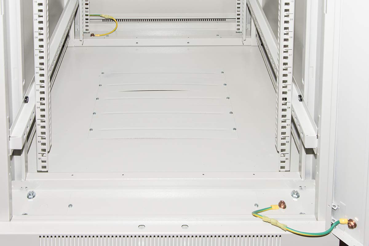 Armario Rack 19" para Redes 27U (A) 1388 (L) 600 (P) 800 mm. Color Gris Puerta Cristal