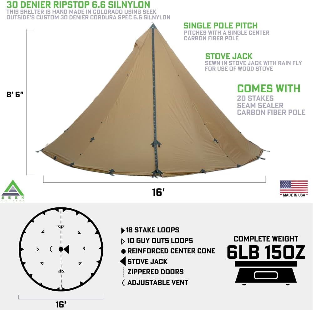 Seek Outside | Lightweight Hot Tents and Tipis for Backpacking Hunting Fishing