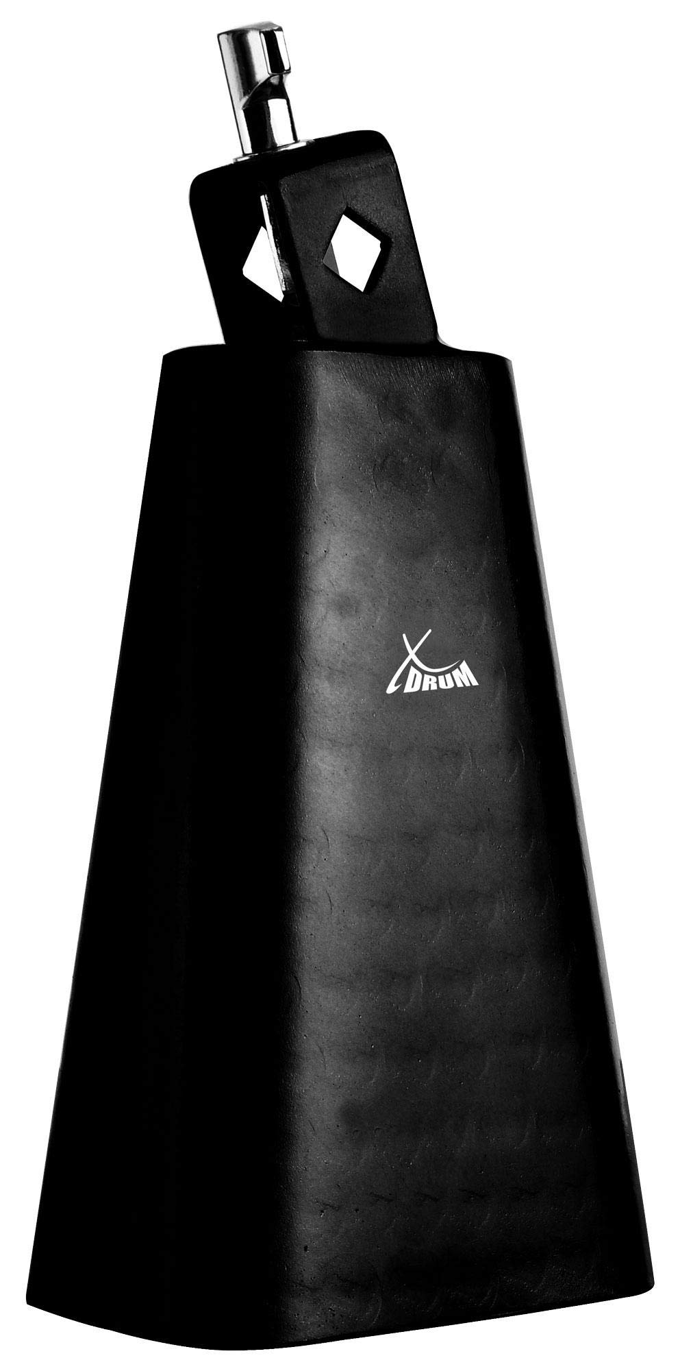 XDrum HCB Cowbell Set - 5 Kuhglocken für Drums und Percusson - Größen 4" 5" 6" 7" 8" - Aus Stahl - An Schlagzeug montierbar - Schwarz