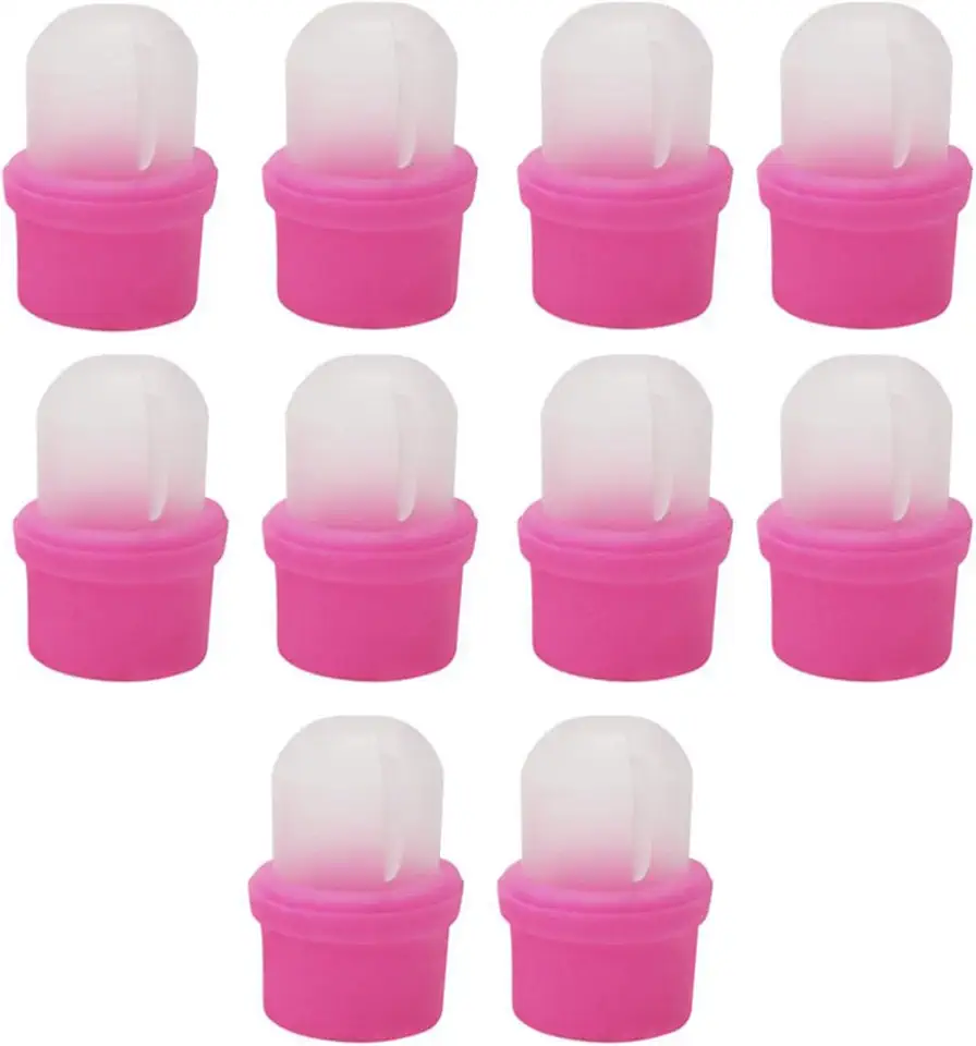 Yinhing Removedor de Esmalte de Unhas Vestíveis, Removedor de Esmalte Em Gel UV Acrílico, Artigos 10 Peças de Plástico Rosa Conveniente para Remoção de Unhas Artificiais e Tratamento
