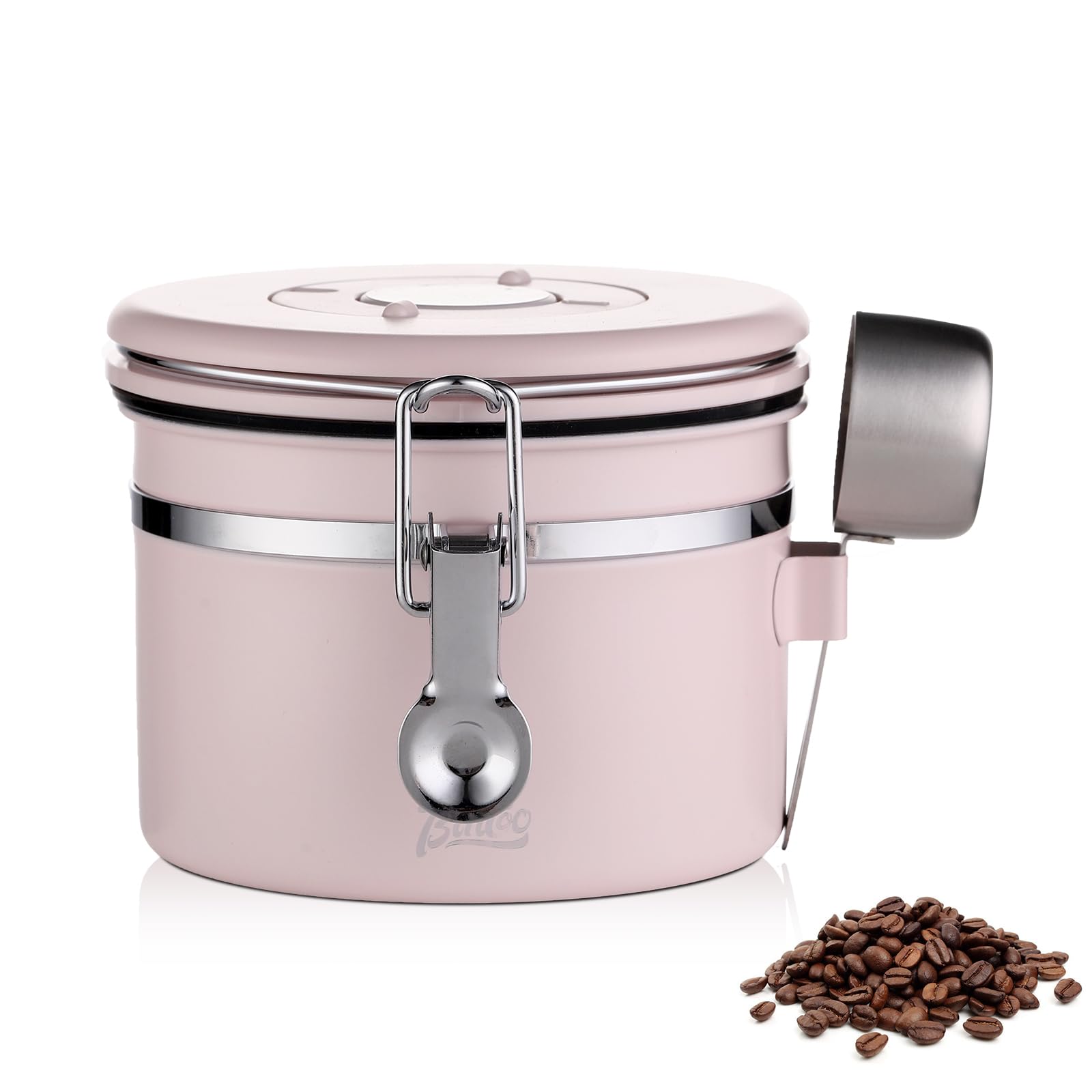 Amazon.co.jp: Bincoo ピンクコーヒーキャニスター、大型ステンレス