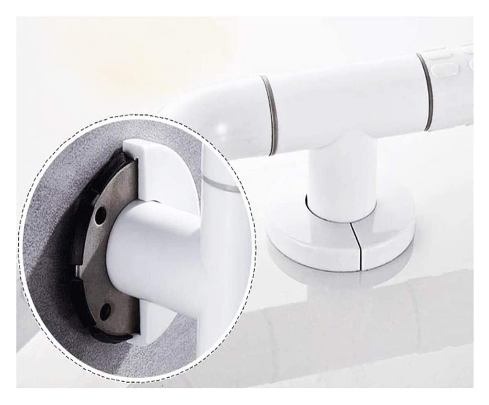 Asideros de baño en ángulo de 18 Pulgadas para bañeras y duchas, Barra de Agarre Antideslizante de Montaje en Pared, pasamanos Delta de Acero Inoxidable 304, riel de Soporte de Seguridad
