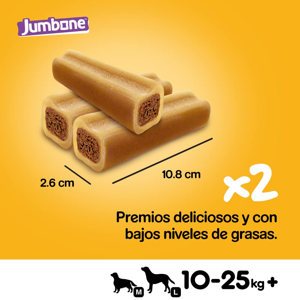 Pedigree Jumbone Huesos para Perros sabor Vacuno y Ave (Pack de 12 x 2ud)