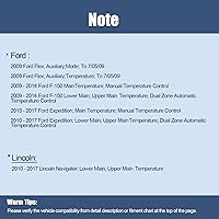 Vista 8 de Actuador de puerta de mezcla de calentador HVAC para Ford F-150 2009-2014, Ford Expedition 2010-2017, Lincoln Navigator 2009-2016, OE 604-252