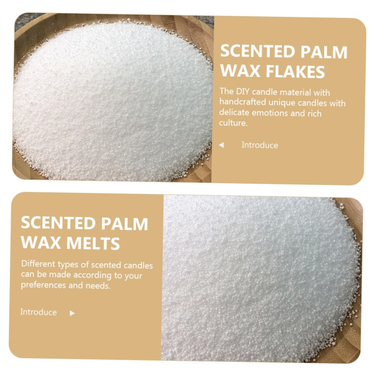 Scaglie di Cera di Palma per Candele Fai, 1 Sacchetto Bianco