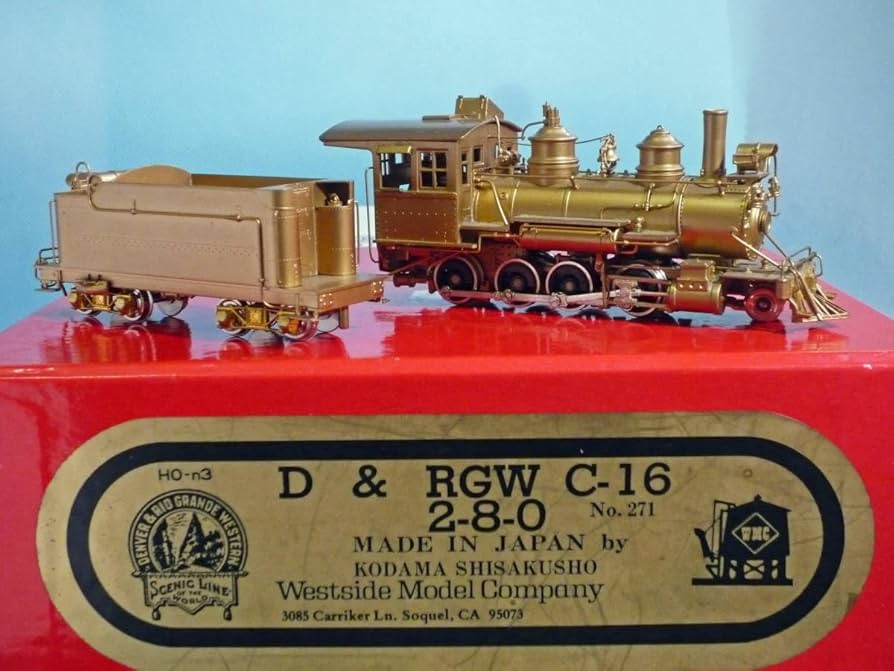 Amazon.co.jp: HOn3 10.5mm D&RGW C16 2-8-0 No271 金属製未塗装