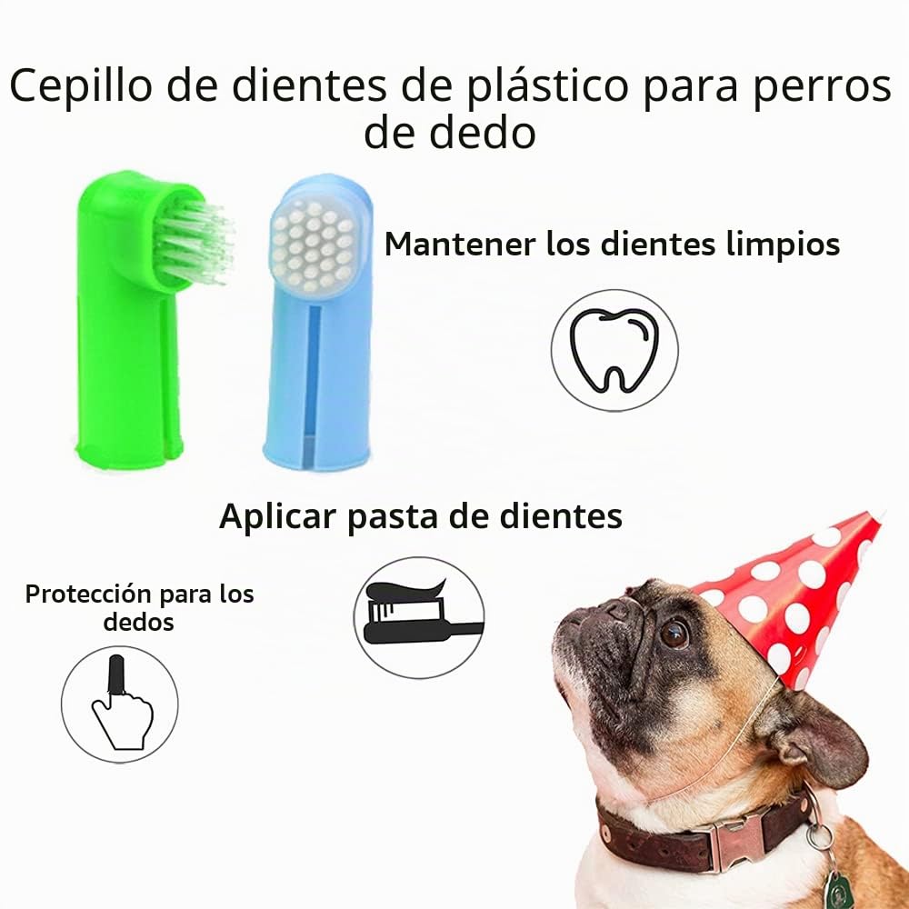 Kit De Cepillo De Dientes Para Perros,Cepillo De Dientes De 3 Lados,Cepillo De Dientes De Silicona,Herramientas De Metal, Kit Profesional De Limpieza De Dientes Para Mascotas(15 Piezas)