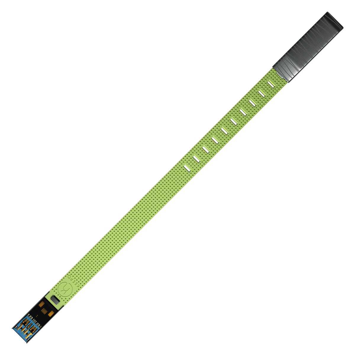 Mémoire USB 16 GB en bracelet Keepo vert citron satiné - 2