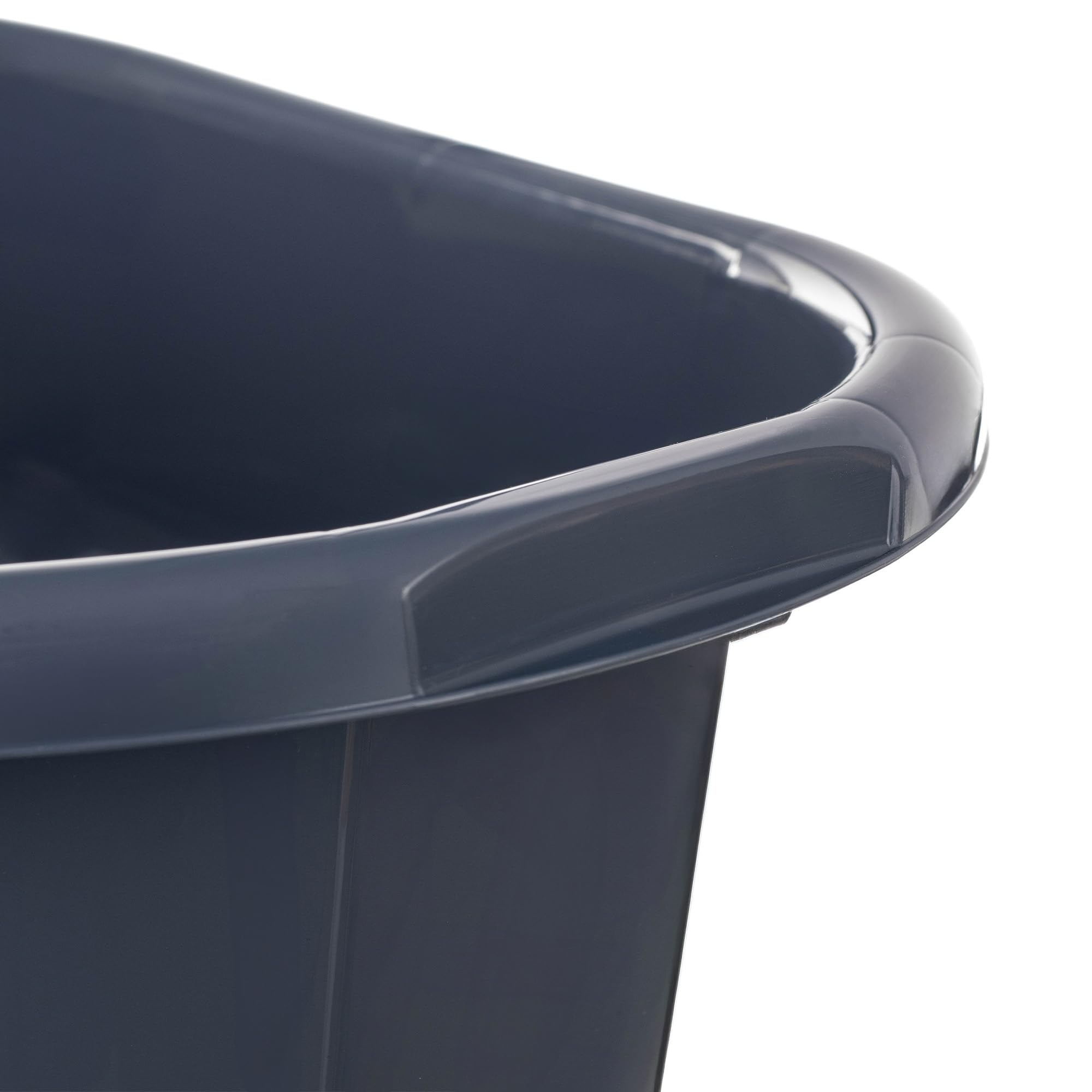 KADAX Ciotola per il lavaggio da 30 l, grande ciotola in plastica, ciotola di plastica versatile, ciotola di plastica, ciotola per bagno, vasca (grigio scuro)