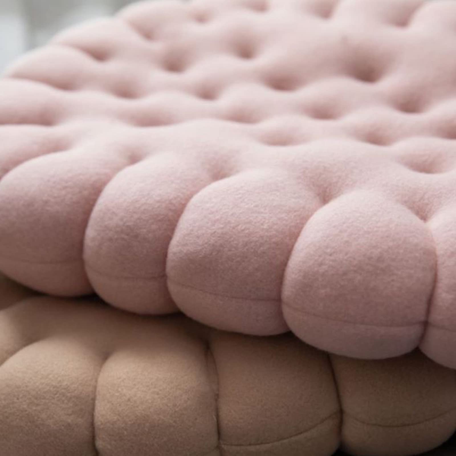 ZANYB Oval Cookie Cushion Pillow Coffee Biscuit Meditation Pillow for Living Room Bay Window Plush Decorations 20x16 in