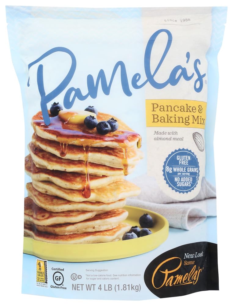 Pamela's Products, Baking & Pancake Mix, 4 Lbs. (Packaging May Vary), (2-4 Lb Bags)