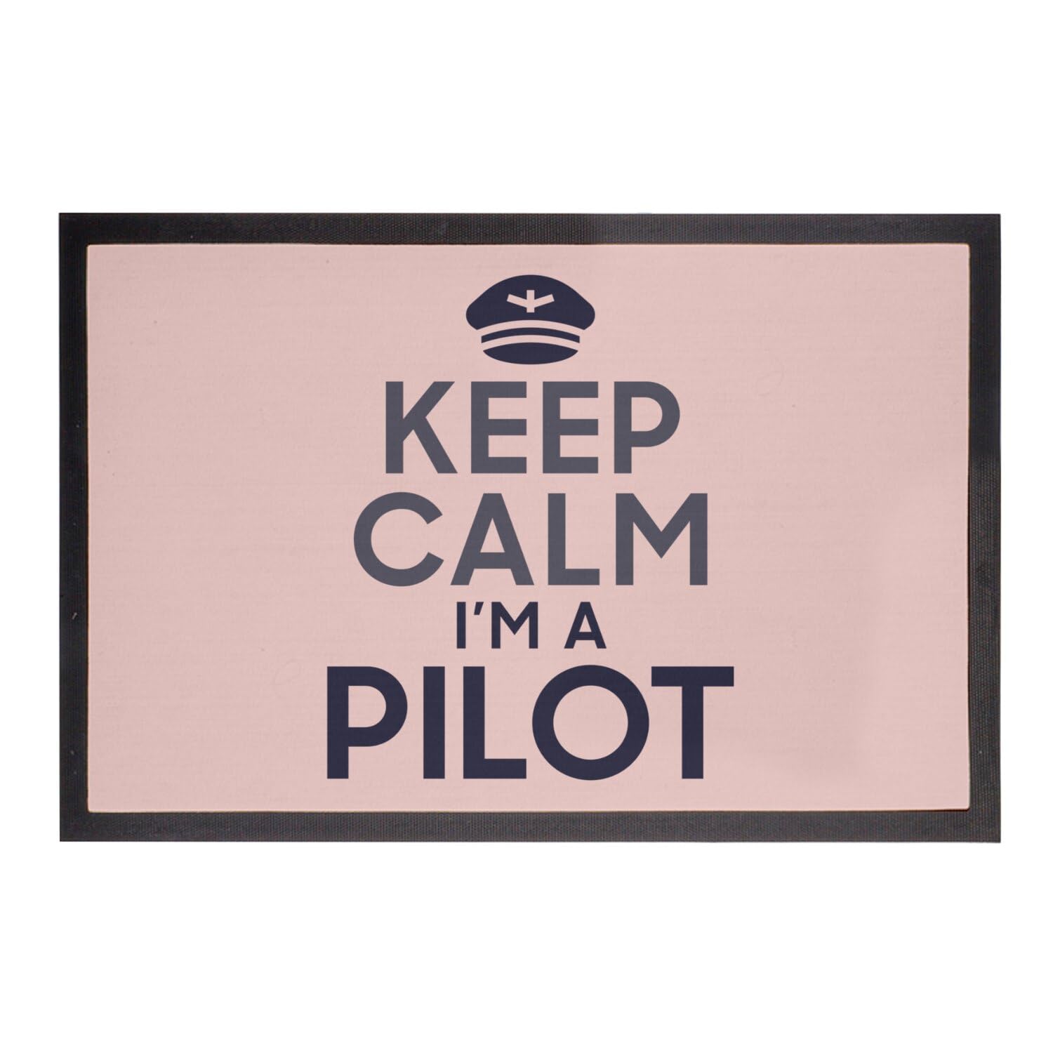 Paillasson Rose pilote avion 60x40cm pour égayer votre entrée de maison