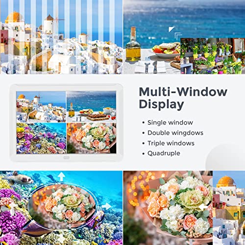 Digital Photo Frame With 8.1 Inch 1920X1080 Fhd Ips Screen - Digital Picture Frames With Remote Control, Slideshow, Picture Preview, Adjustable Brightness, Calendar, Using Sd Card & Usb Drive White #TOP6