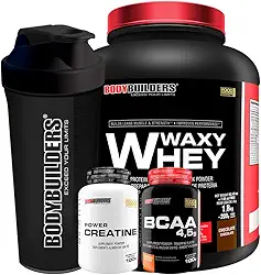 Kit Waxy Whey Chocolate 2kg + BCAA 4,5 100g + Power Creatina 100g + Coqueteleira – Bodybuilders