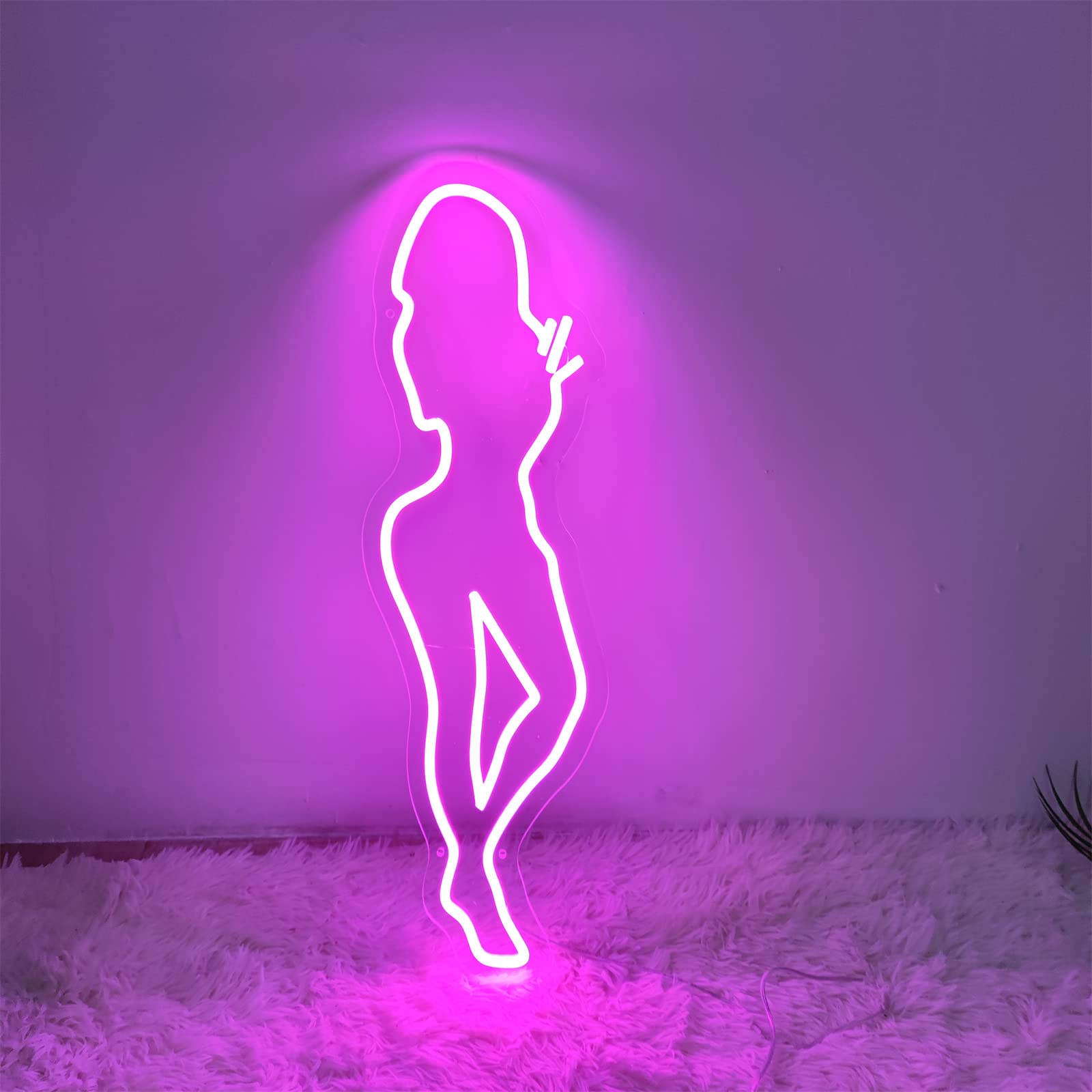 Amazon.com : INSNEnN Lady Back Neon Sign Dimmable LED lady neon