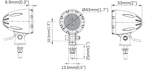 Miniatura 8 de Lightronic Luz LED CREE redonda de 5 W para conducción todoterreno auxiliar de 2.0 in, luz LED para motocicleta y bicicleta, haz de puntos