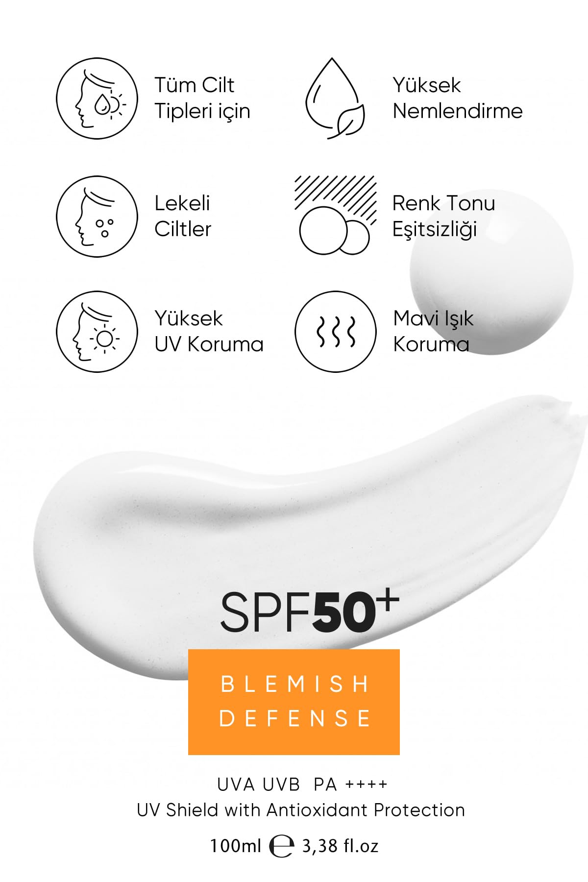 Gaia London Lekeli Ciltler için Antioksidan Destekli 50spf Uva (2 paketi)