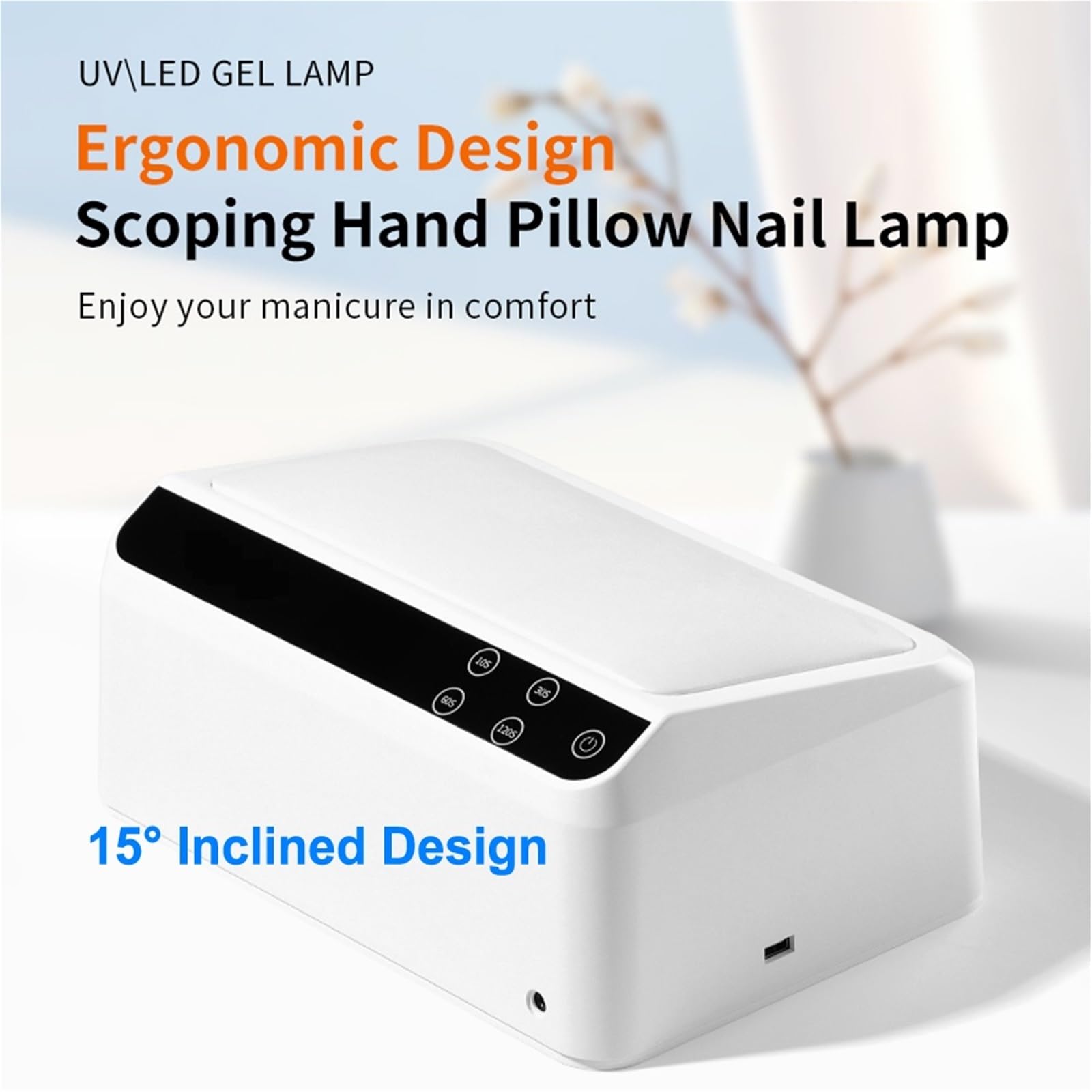 Lampa do paznokci Slope Pillow 72W, 66 koralików, lampa UV LED, lustrzana podstawa, utwardzanie wszystkich żeli, manicure Praktyczny