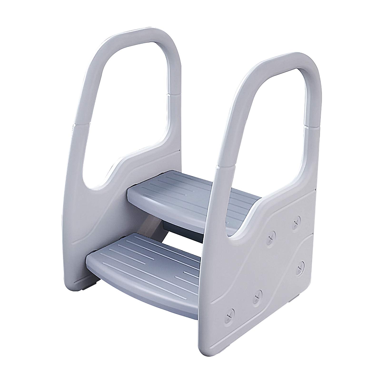 Tabouret à 2 marches pour enfants tout-petits marchepied double antidérapant toilette et cuisine