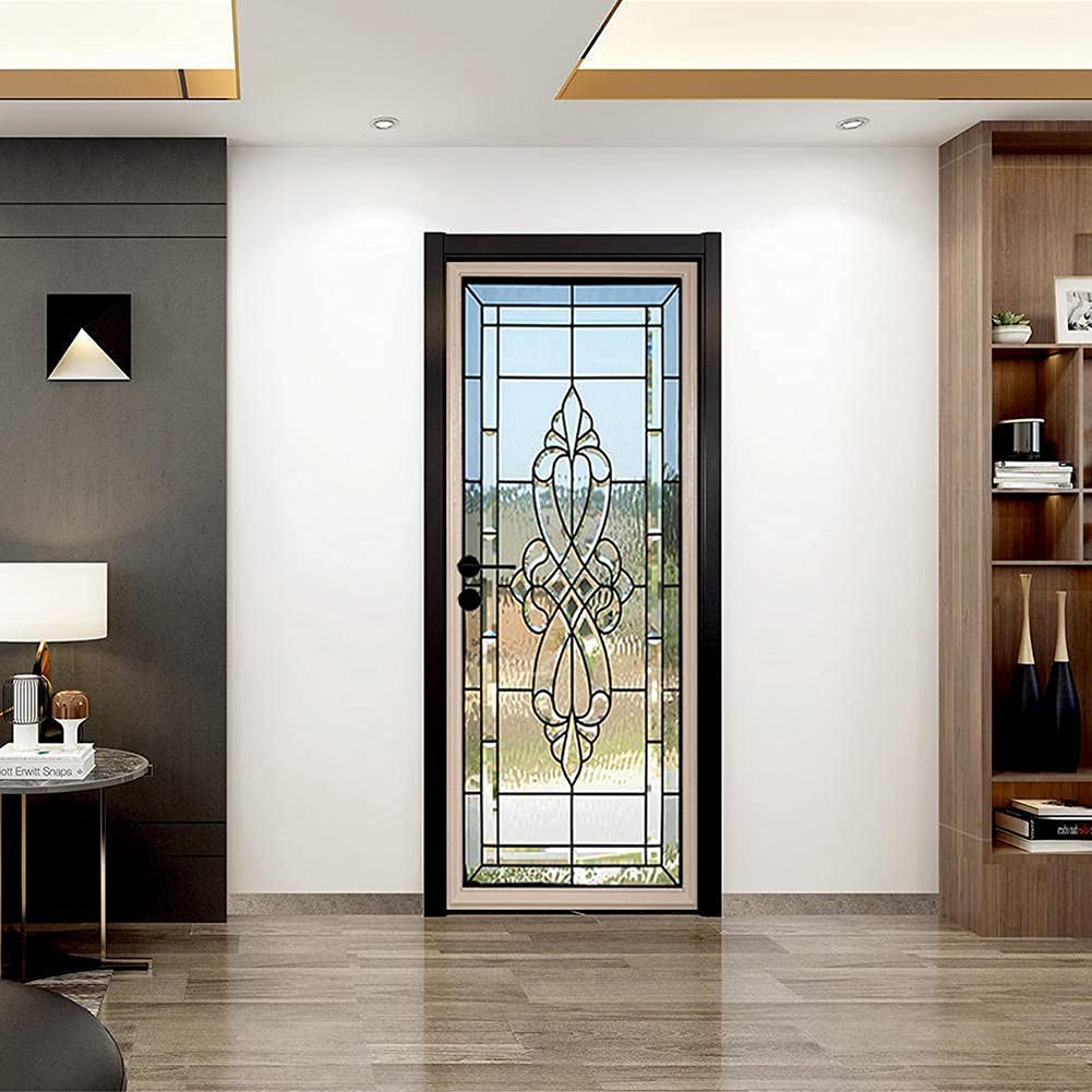 Autocollant Mural 3D Porte Trompe-l'œil - Escalier Blanc, 77x200 Cm - Vinyle Amovible, Sans Trace - Déco Facile Pour Intérieur
